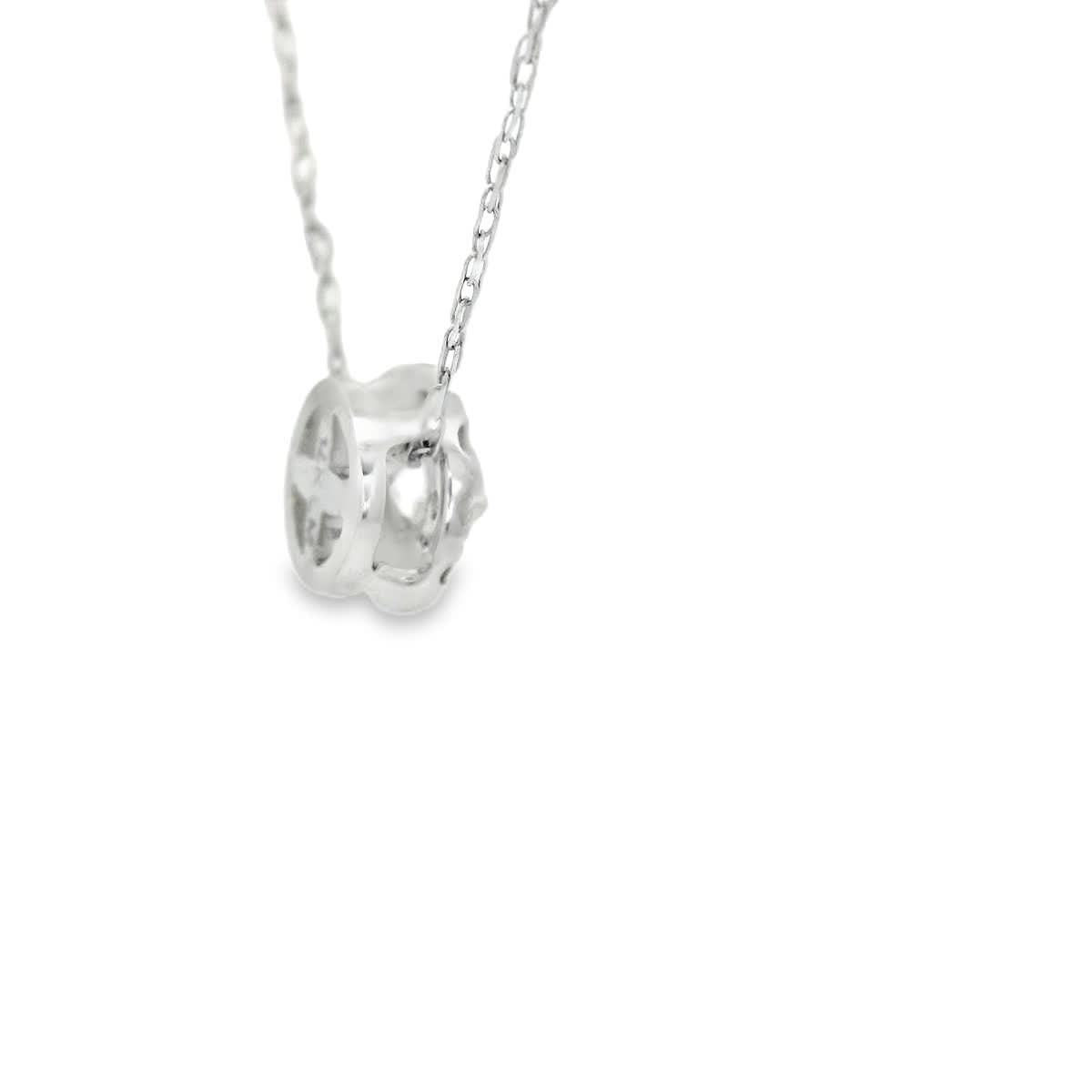 .25 Carats Lab-Grown Diamond Halo Pendant in 14k Diamond Gold