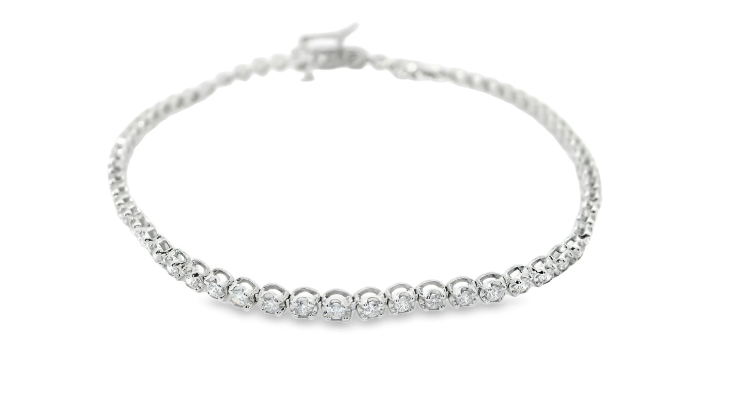 Tennis Bracelet In 14K Gold Diamond (1.00 Carat)