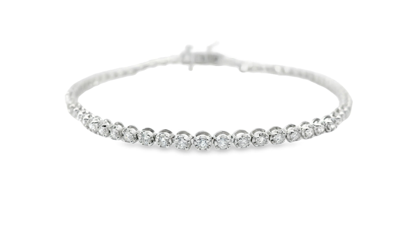 Tennis Bracelet In 14K Gold Diamond (1.00 Carat)
