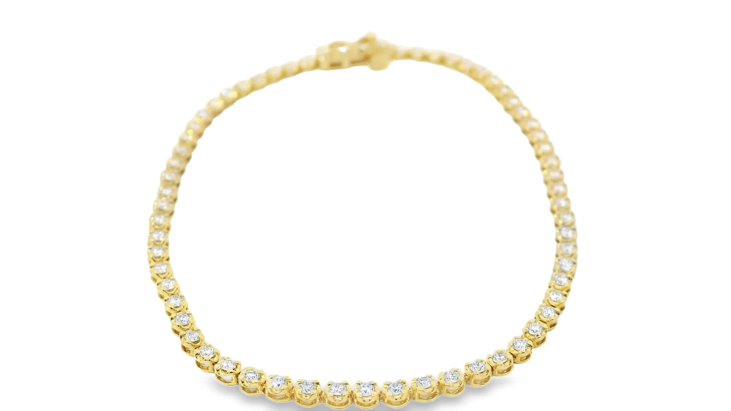 Tennis Bracelet In 14K Gold Diamond (1.00 Carat)