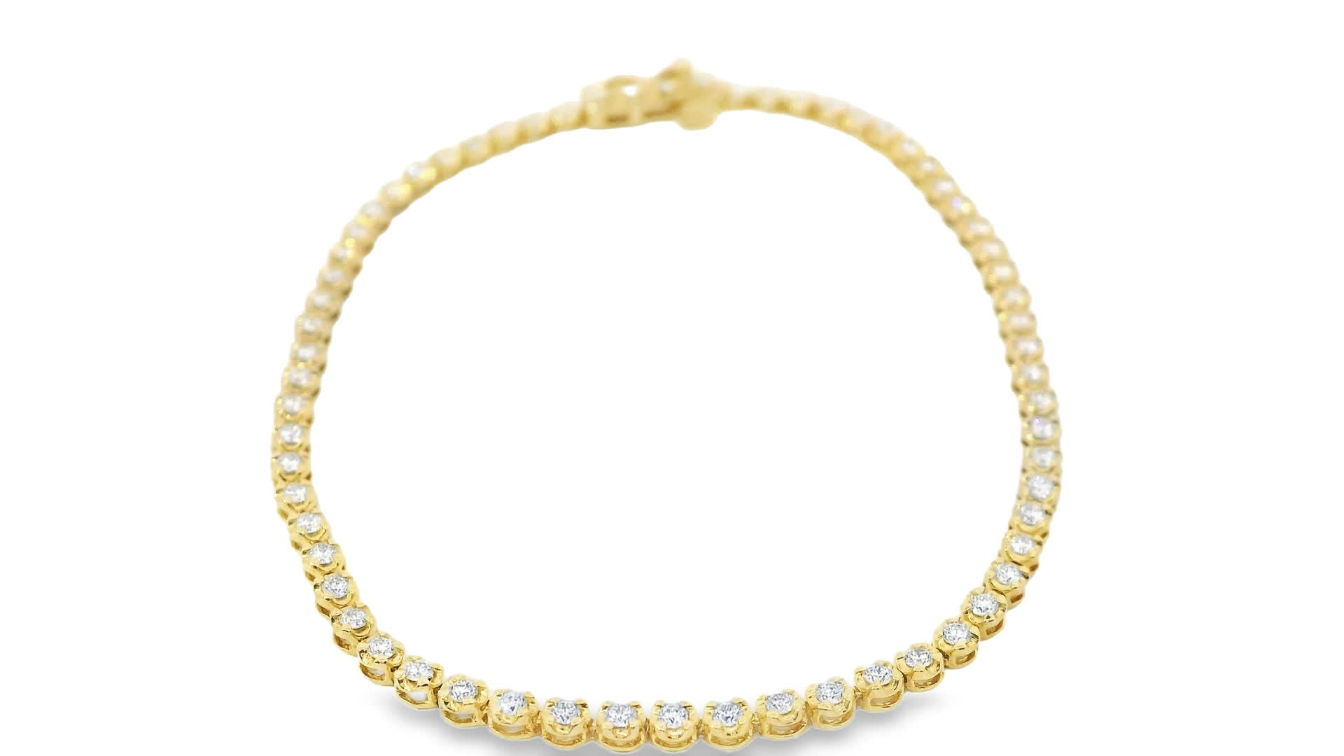 Tennis Bracelet In 14K Gold Diamond (1.00 Carat)