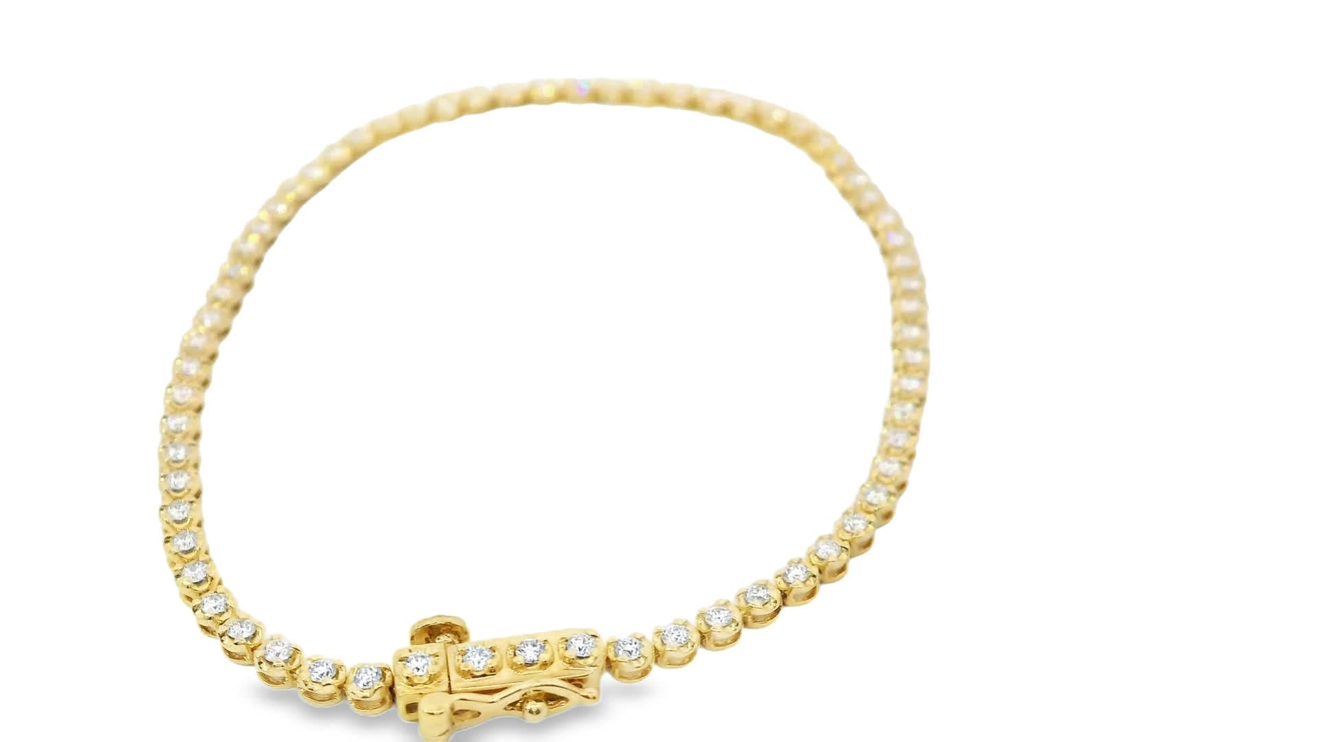 Tennis Bracelet In 14K Gold Diamond (1.00 Carat)