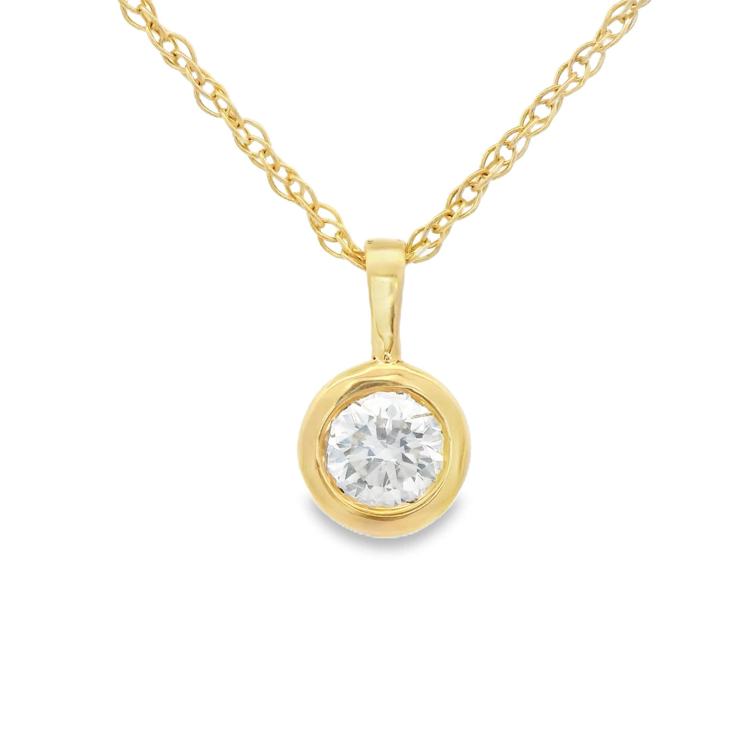 1/4Ct 14K Elegant Gold Pendant