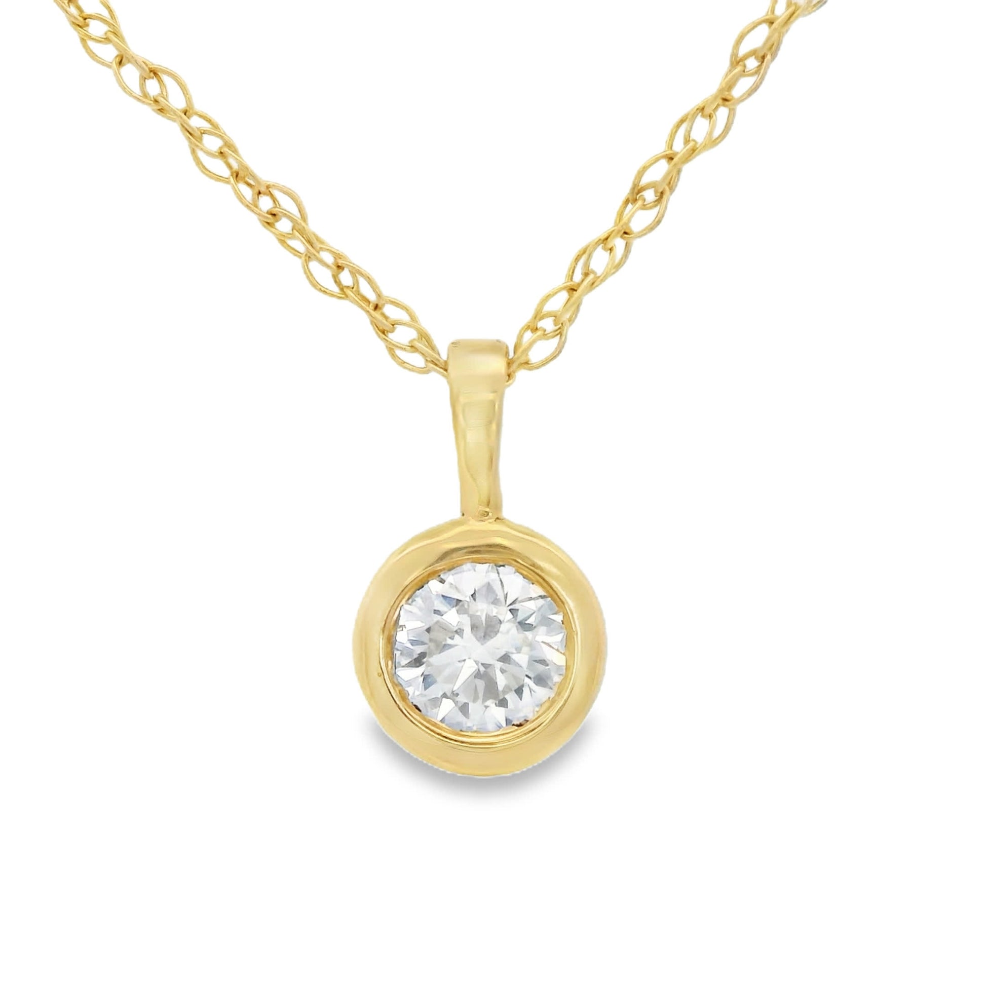 1/4Ct 14K Elegant Gold Pendant