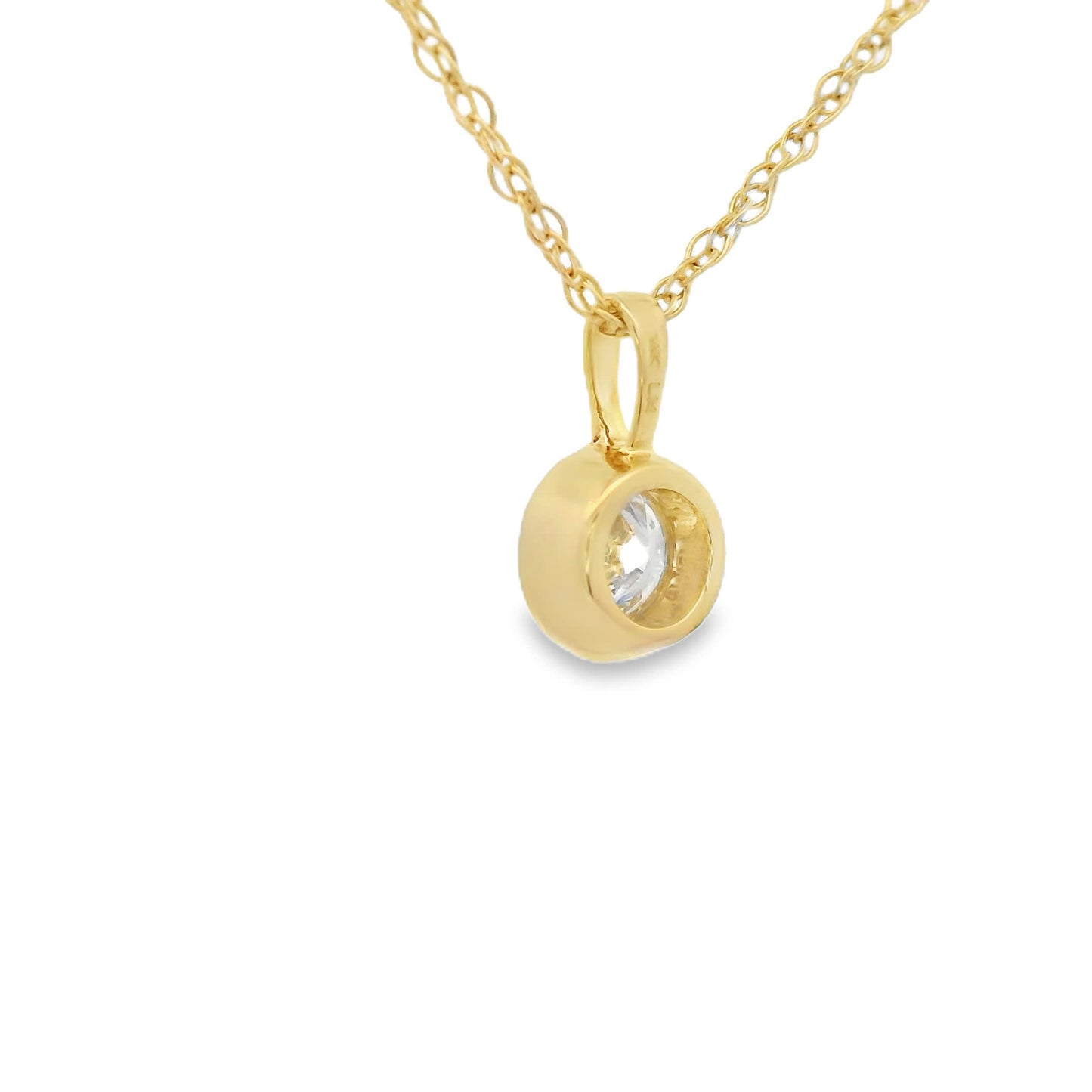 1/4Ct 14K Elegant Gold Pendant
