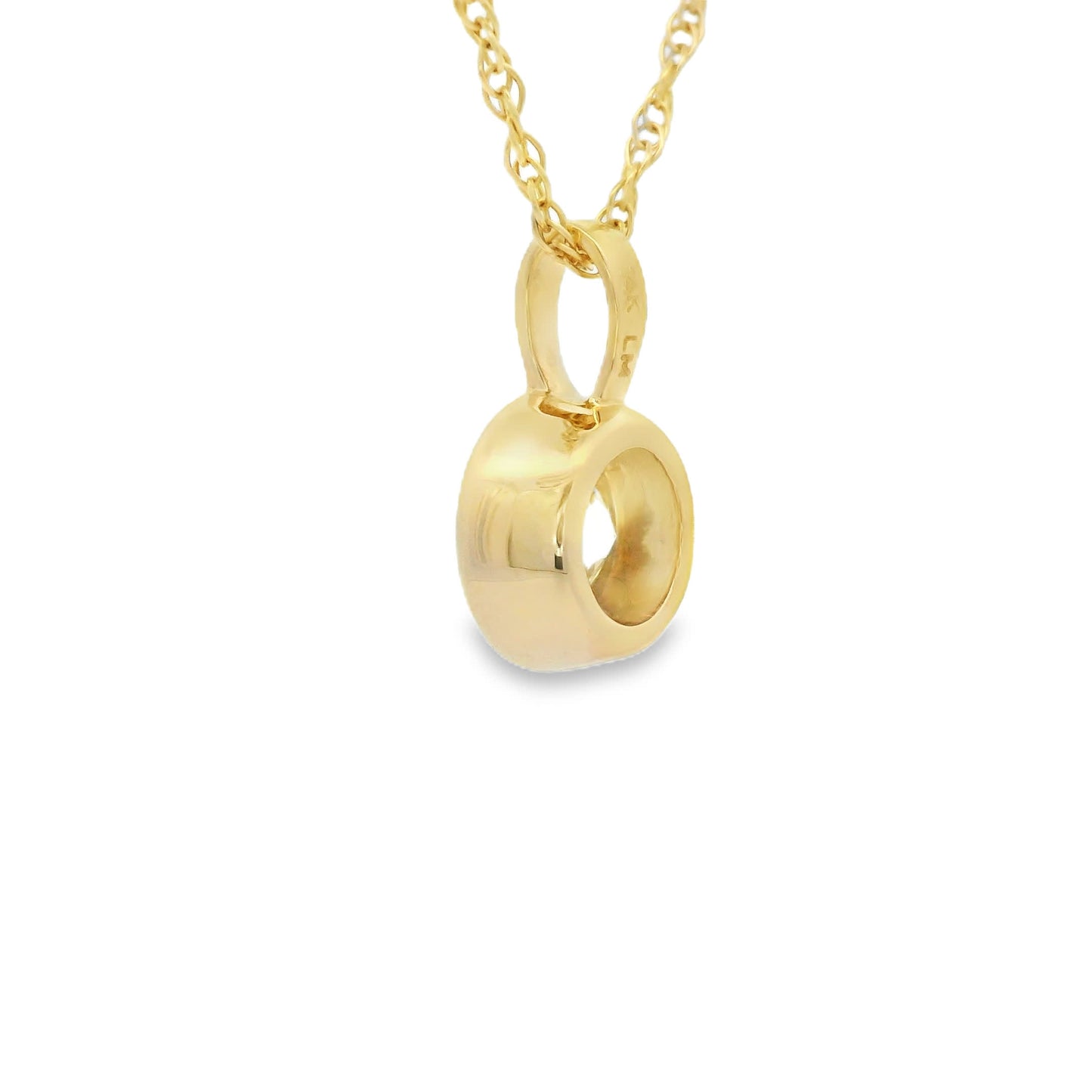 0.50 Carats Round Cut Diamond Pendant Available White Or Yellow Gold 14K