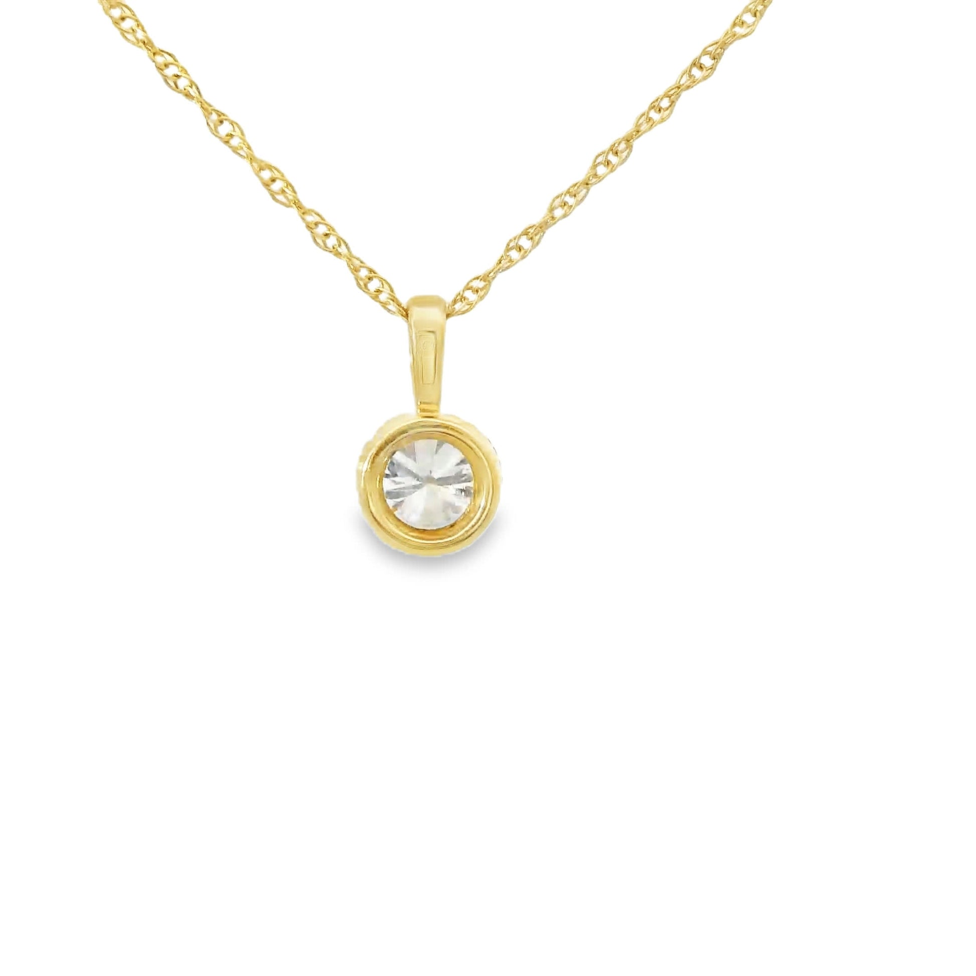 0.50 Carats Round Cut Diamond Pendant Available White Or Yellow Gold 14K