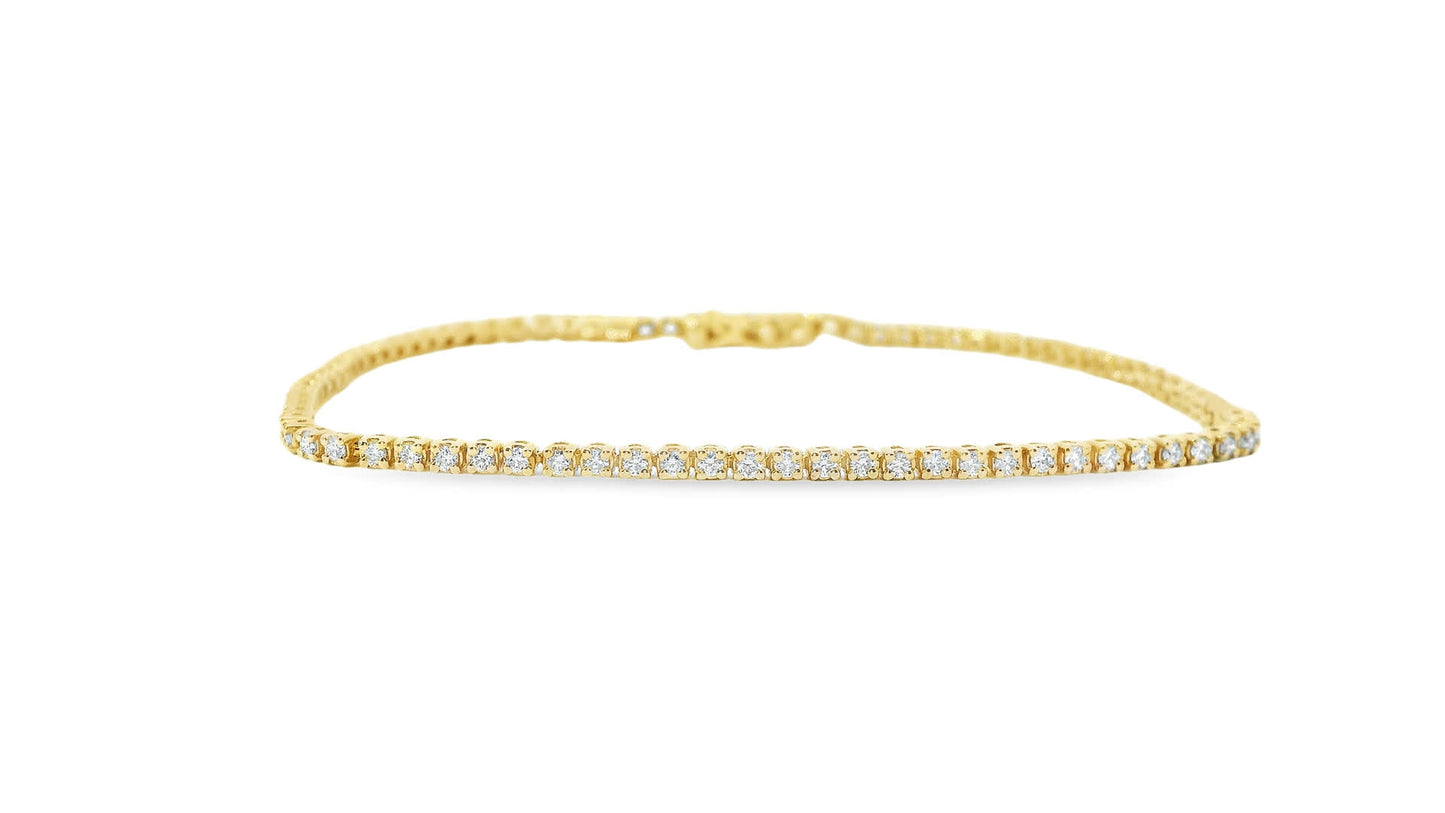 1.00ct 14K Gold Diamond Tennis Bracelet