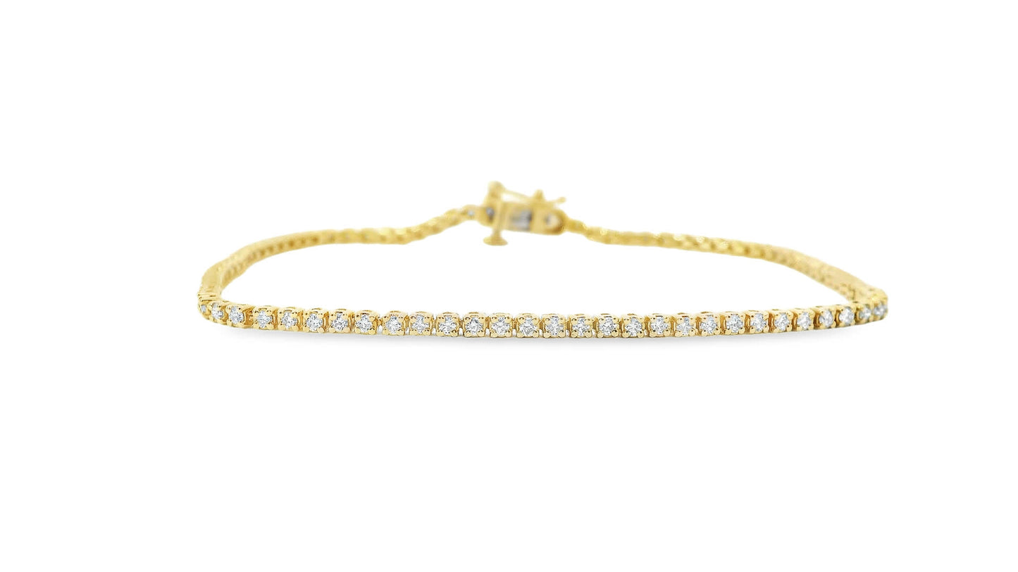 1.00ct 14K Gold Diamond Tennis Bracelet