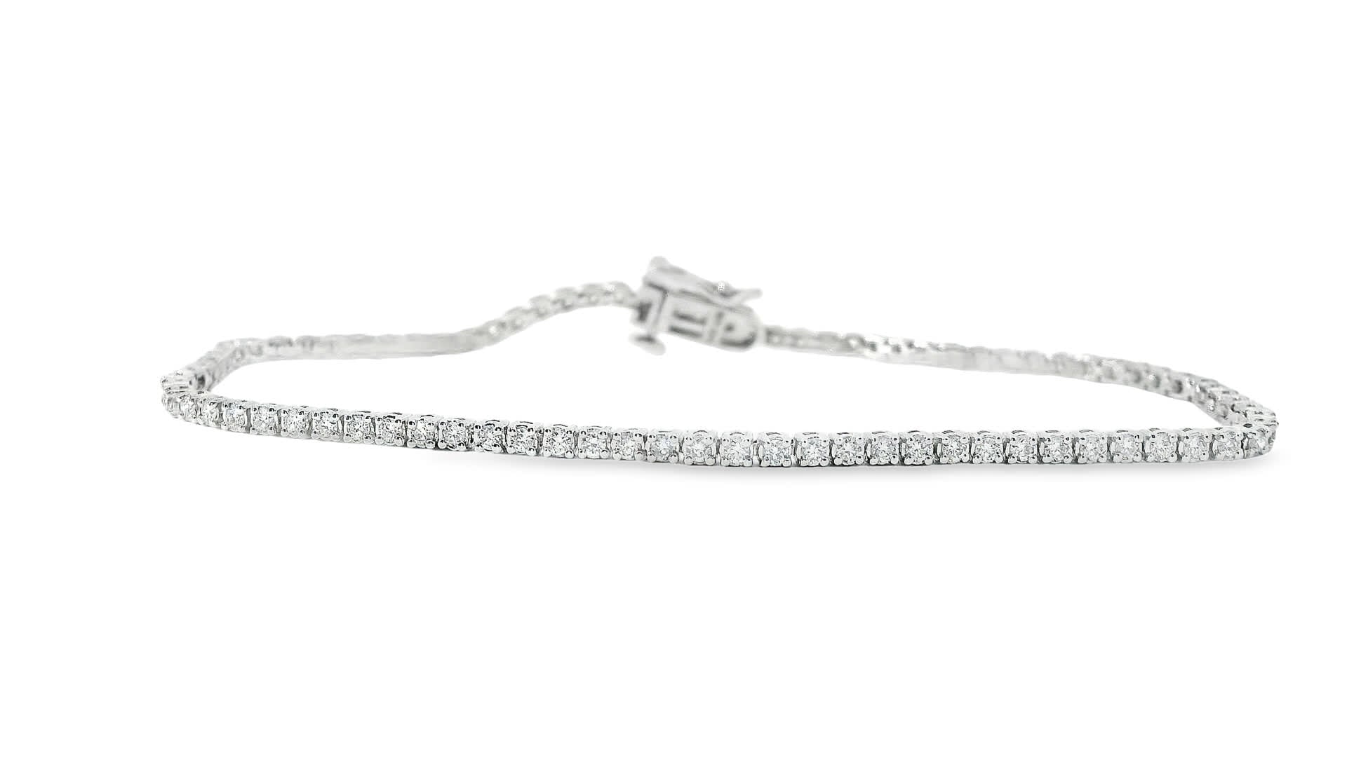1.00ct 14K Gold Diamond Tennis Bracelet
