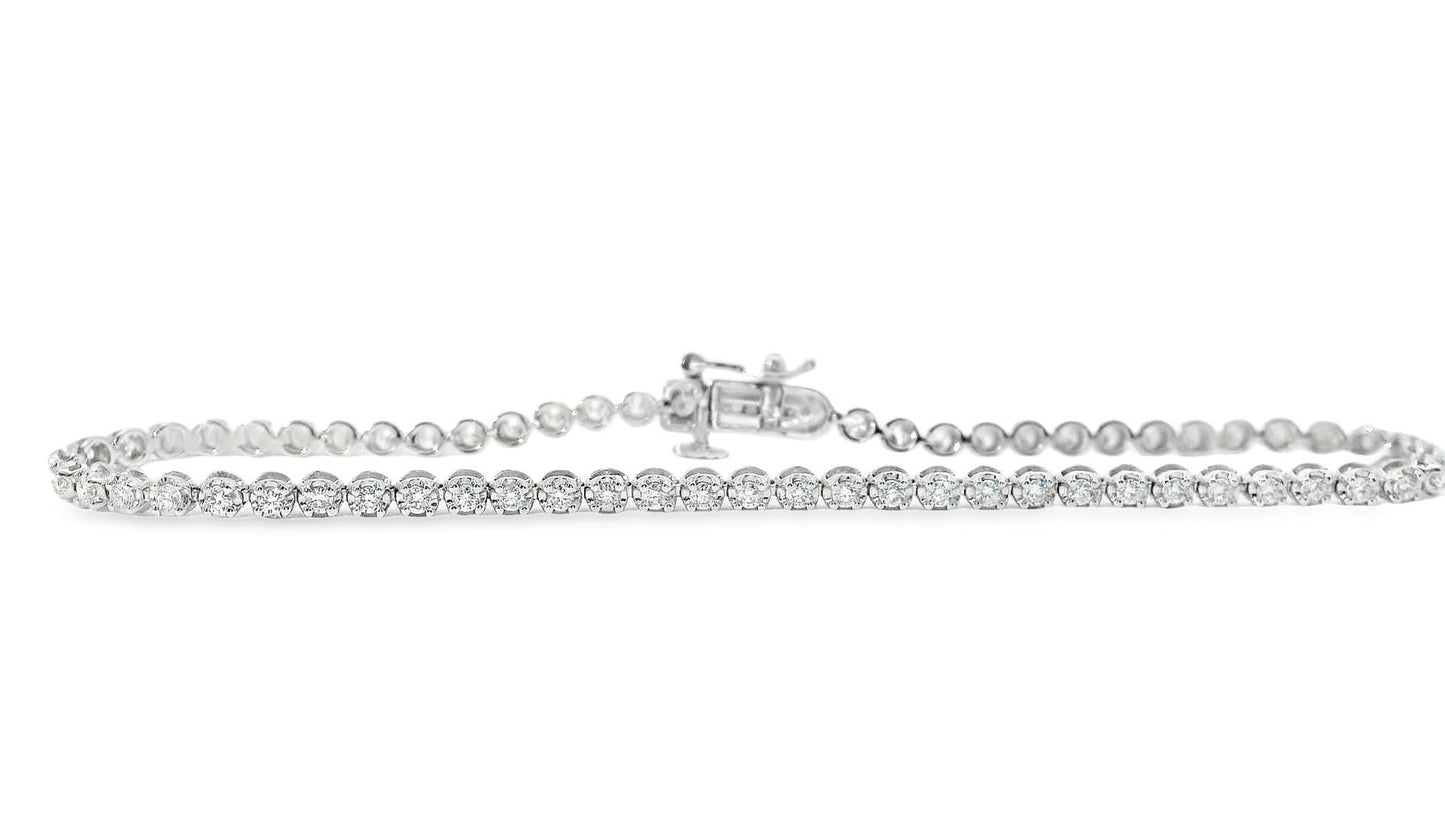 Tennis Bracelet In 14K Gold Diamond (1.00 Carat)