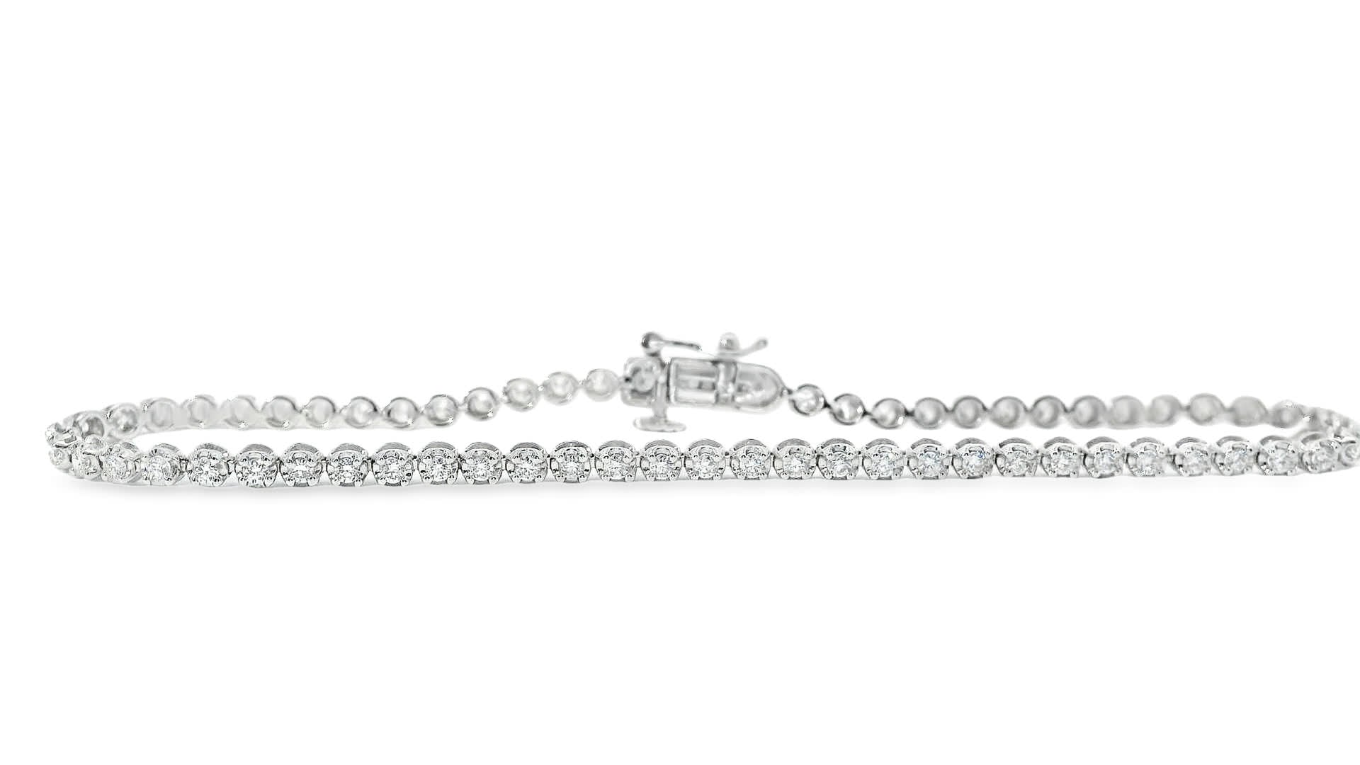 Tennis Bracelet In 14K Gold Diamond (1.00 Carat)