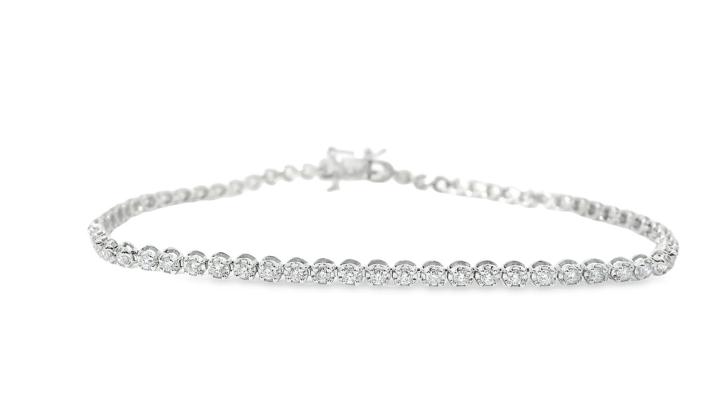 Tennis Bracelet In 14K Gold Diamond (1.00 Carat)