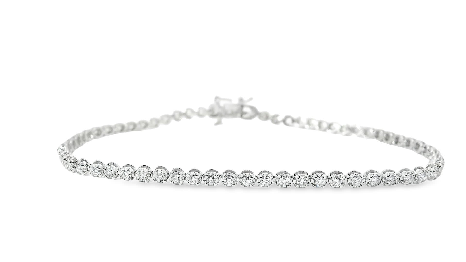 Tennis Bracelet In 14K Gold Diamond (1.00 Carat)