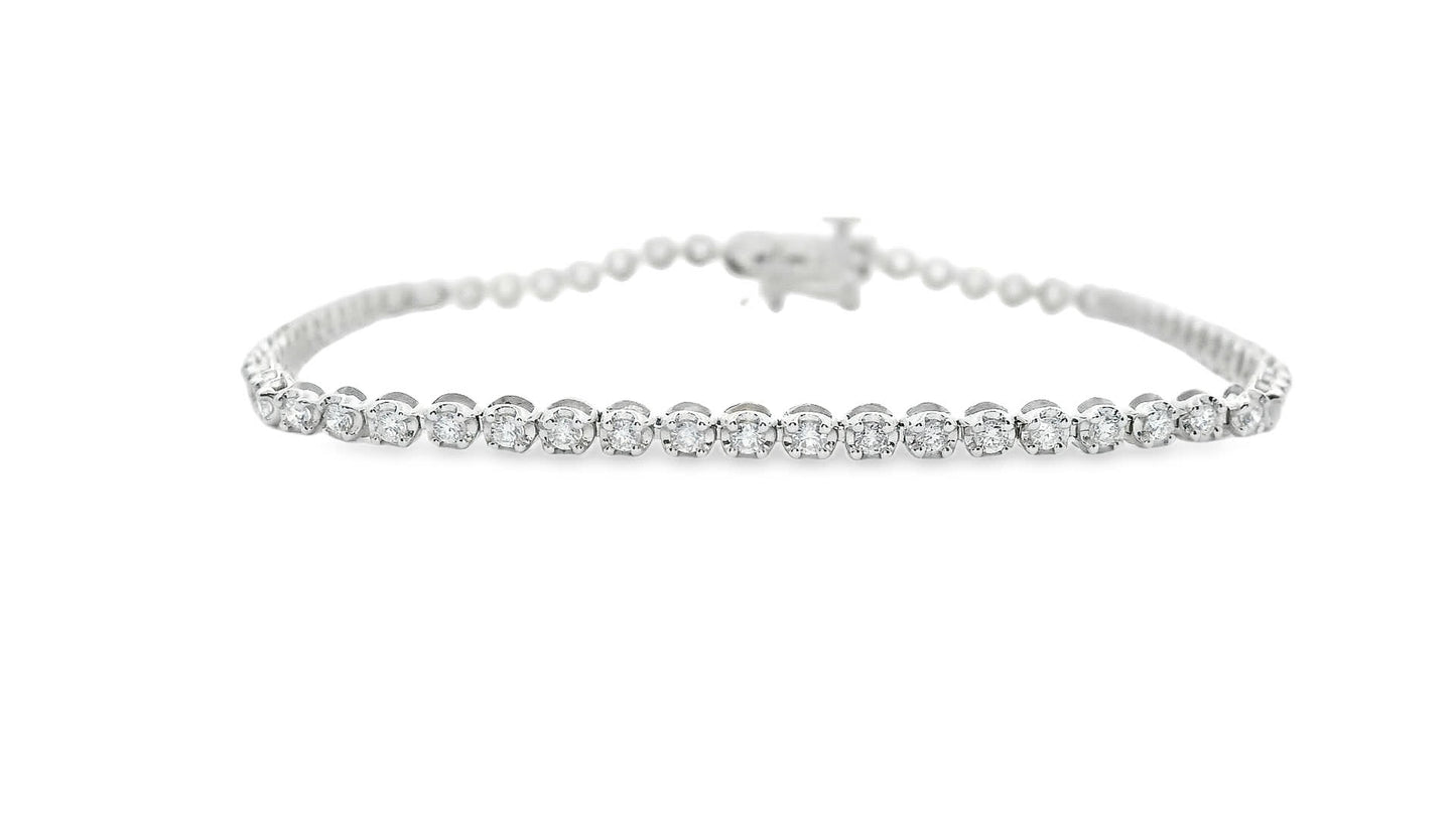 Tennis Bracelet In 14K Gold Diamond (1.00 Carat)