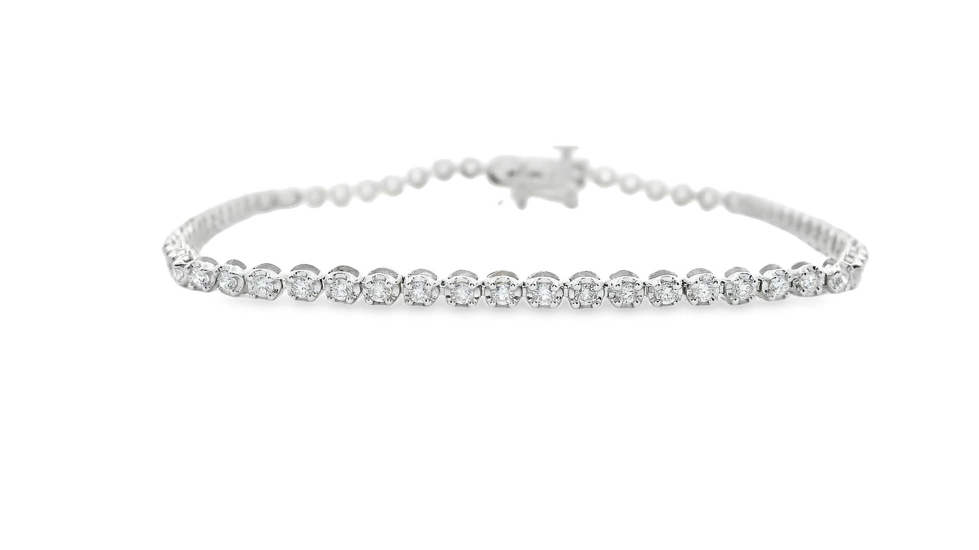 Tennis Bracelet In 14K Gold Diamond (1.00 Carat)