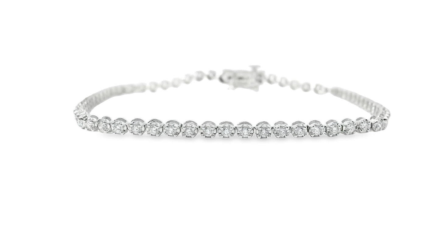 Tennis Bracelet In 14K Gold Diamond (1.00 Carat)