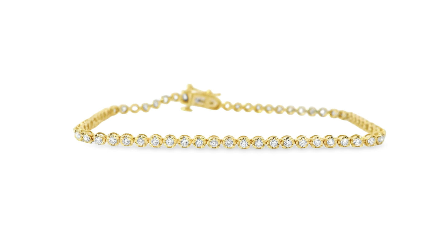 Tennis Bracelet In 14K Gold Diamond (1.00 Carat)