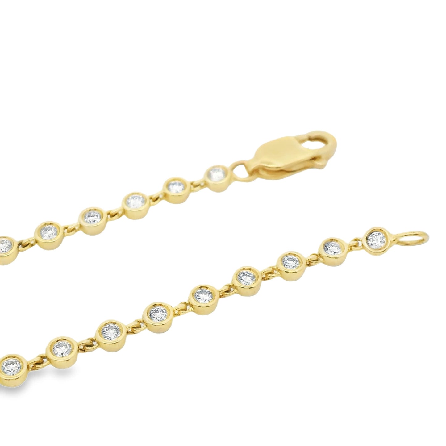 14K Yellow Gold Diamond Bracelet with round-cut Diamonds (0.75 Carat)