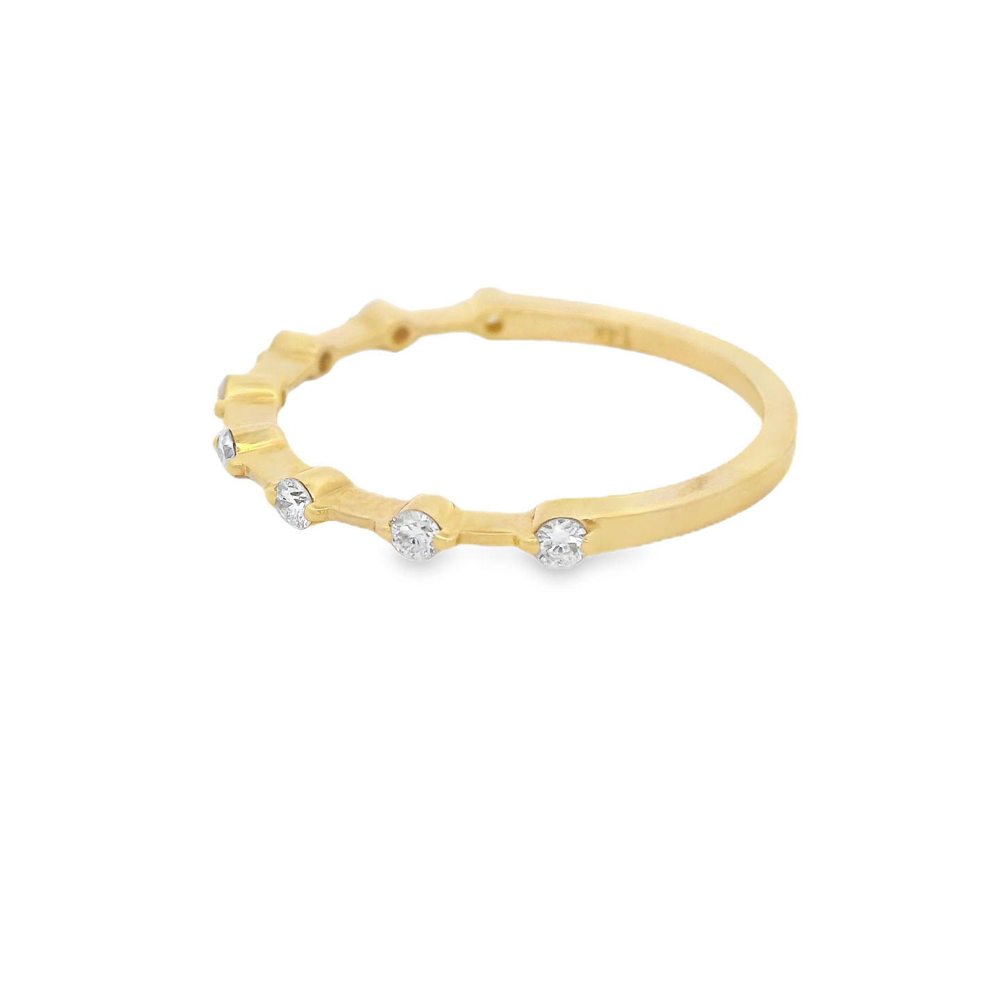 0.15ct Lab-Grown Round-Cut Diamond Wedding Band in 14K Gold