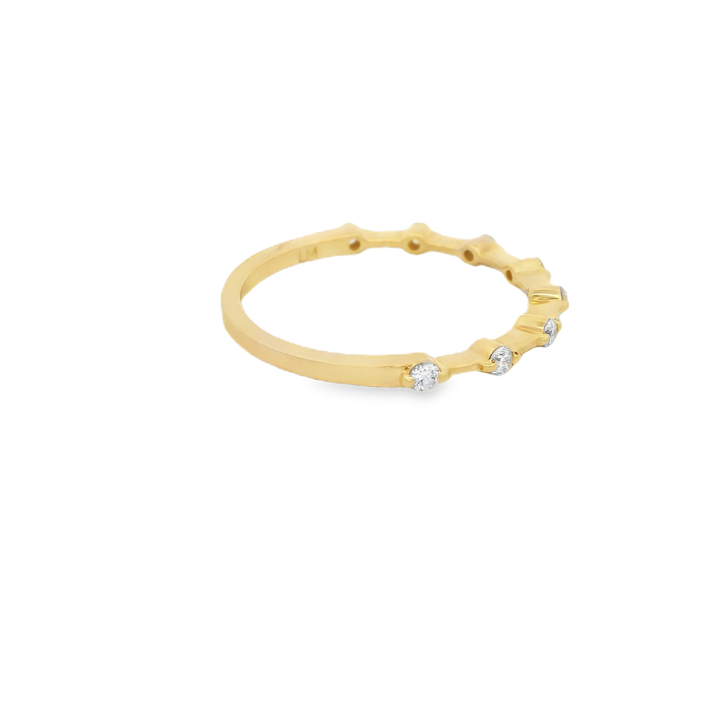 0.15ct Lab-Grown Round-Cut Diamond Wedding Band in 14K Gold