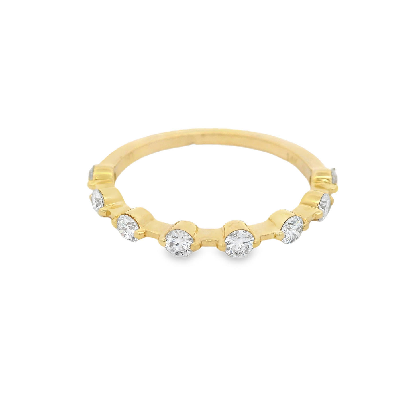 0.50ct Lab-Grown Polished Round-Cut Diamond Wedding Band in 14K Gold