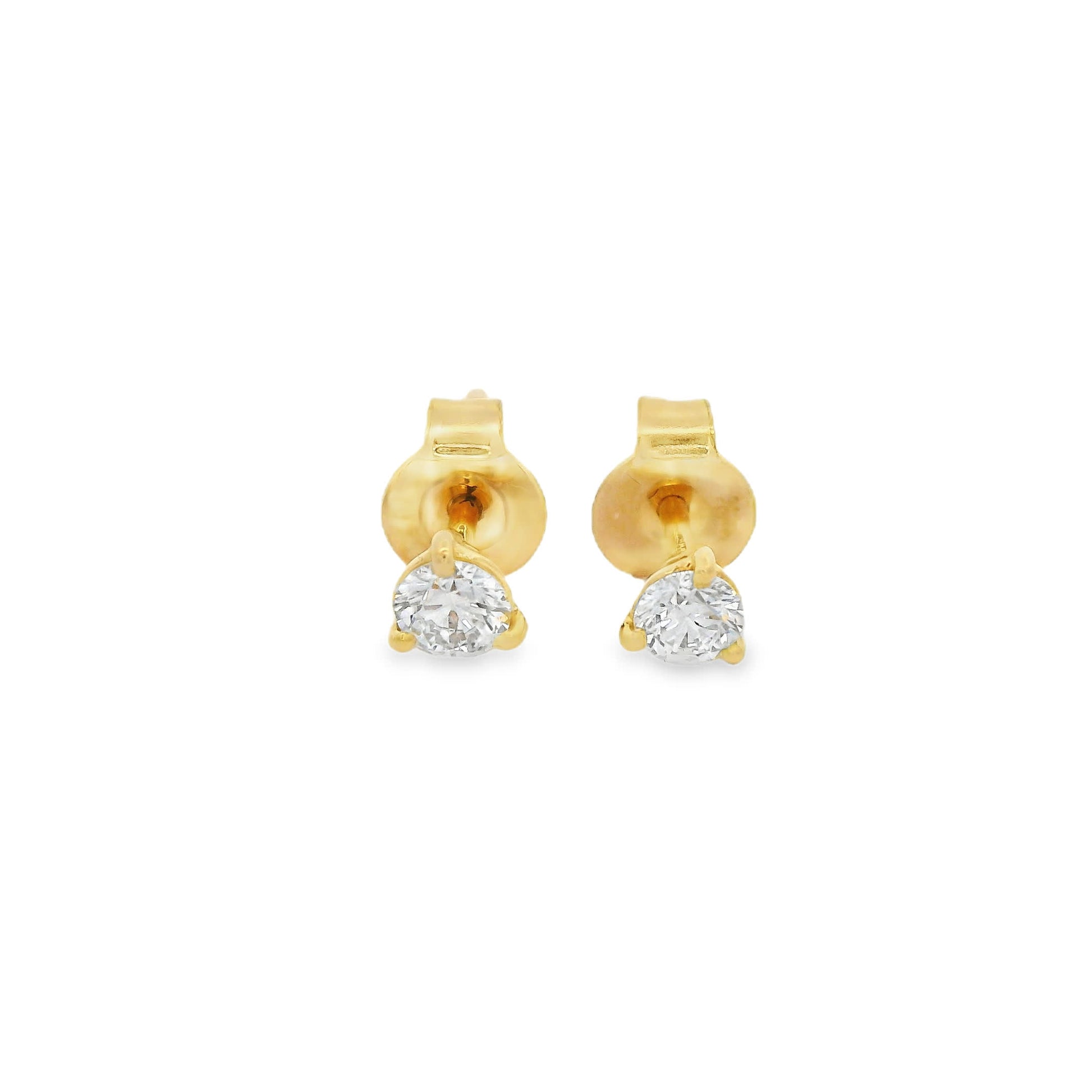 0.33 Carat 14K Gold Round Brilliant Lab Diamond Studs Earrings