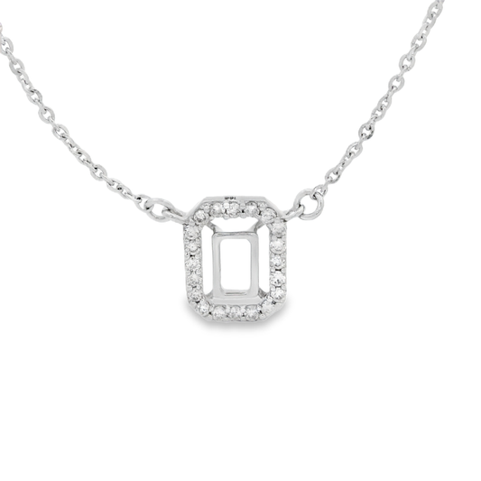 0.15ct Diamond Pendant in 14K White Gold