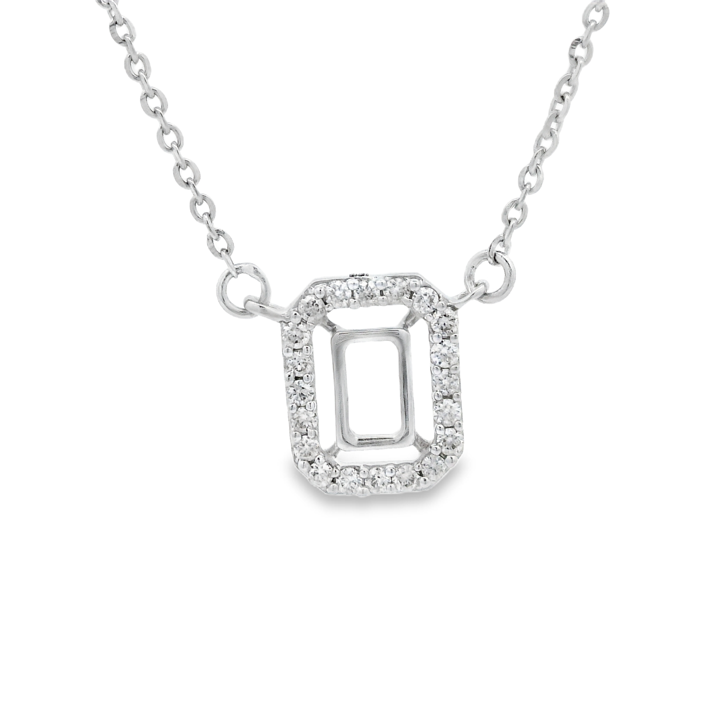 0.15ct Diamond Pendant in 14K White Gold