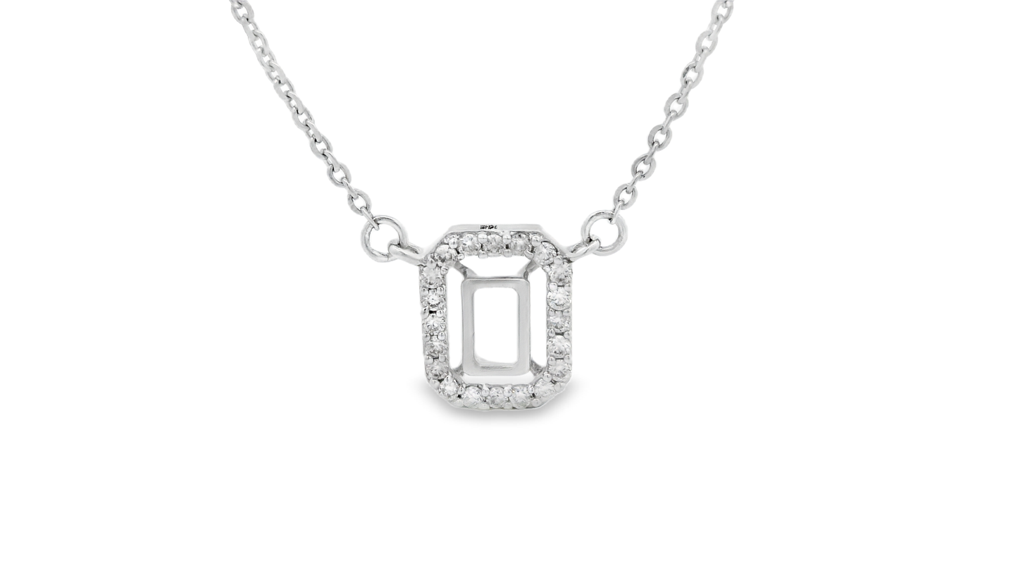 0.15ct Diamond Pendant in 14K White Gold