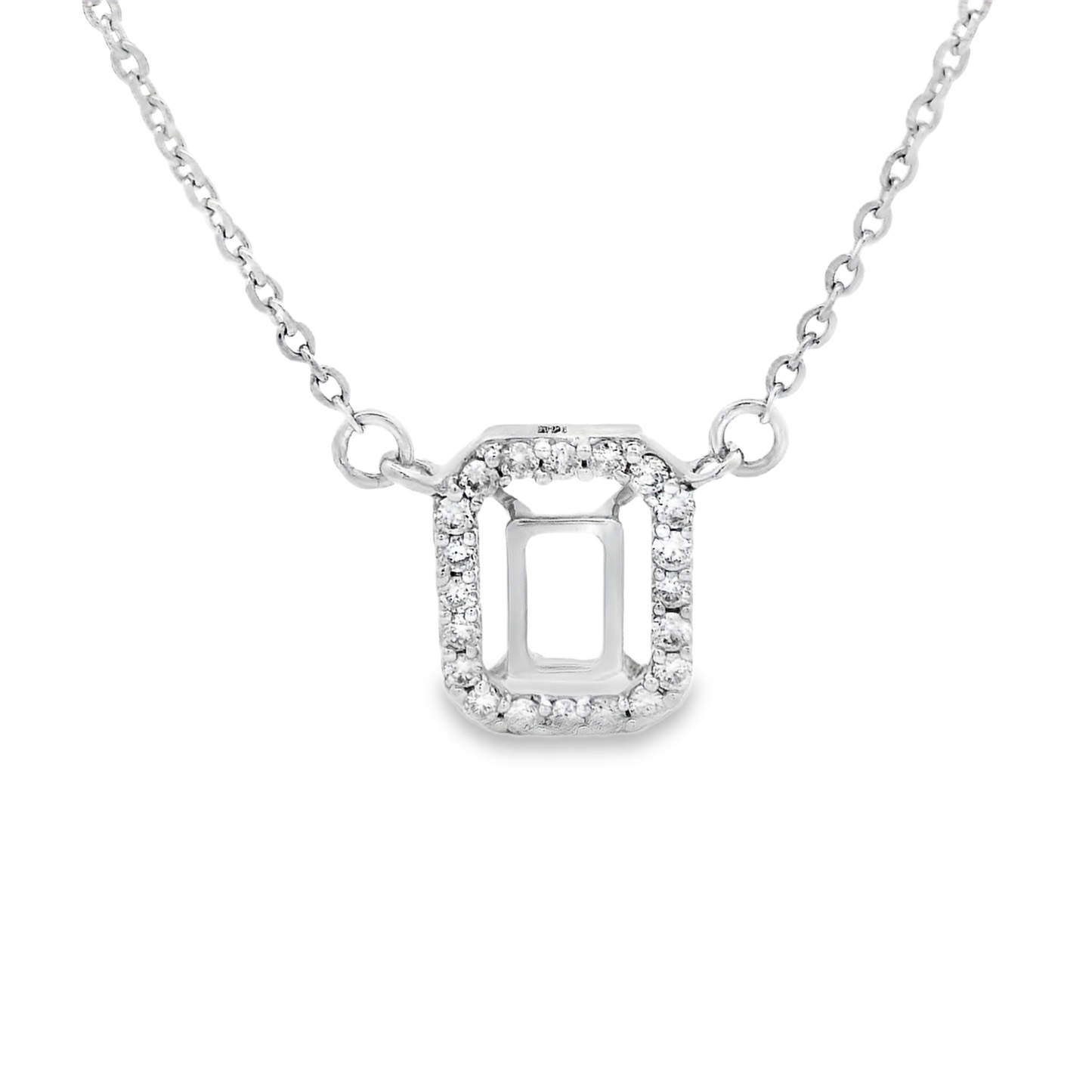 0.15ct Diamond Pendant in 14K White Gold