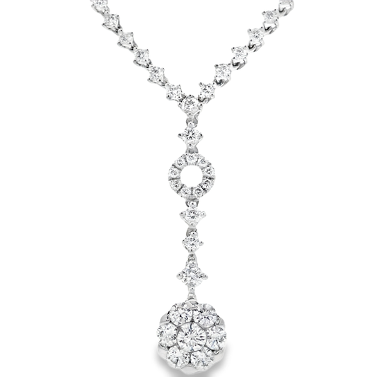 1.33ct Diamond Pendant in 14K White Gold