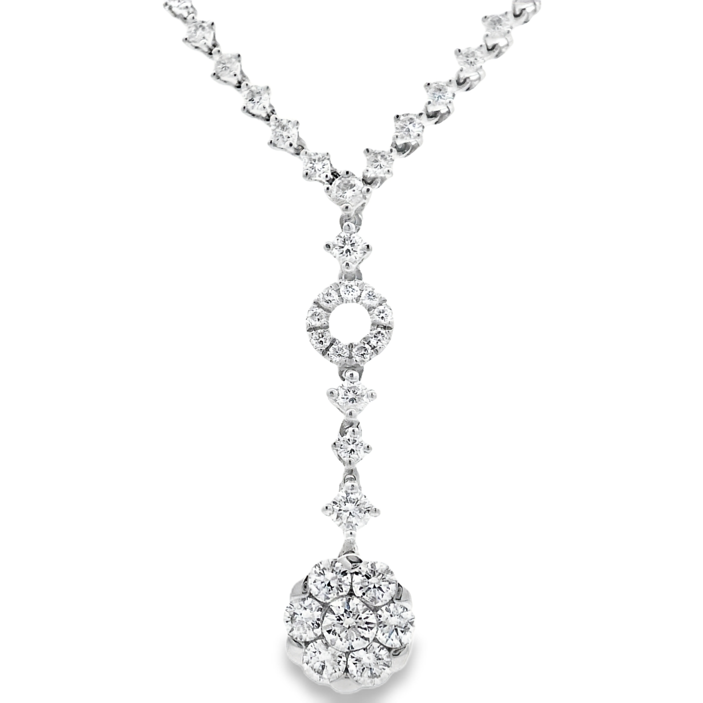 1.33ct Diamond Pendant in 14K White Gold