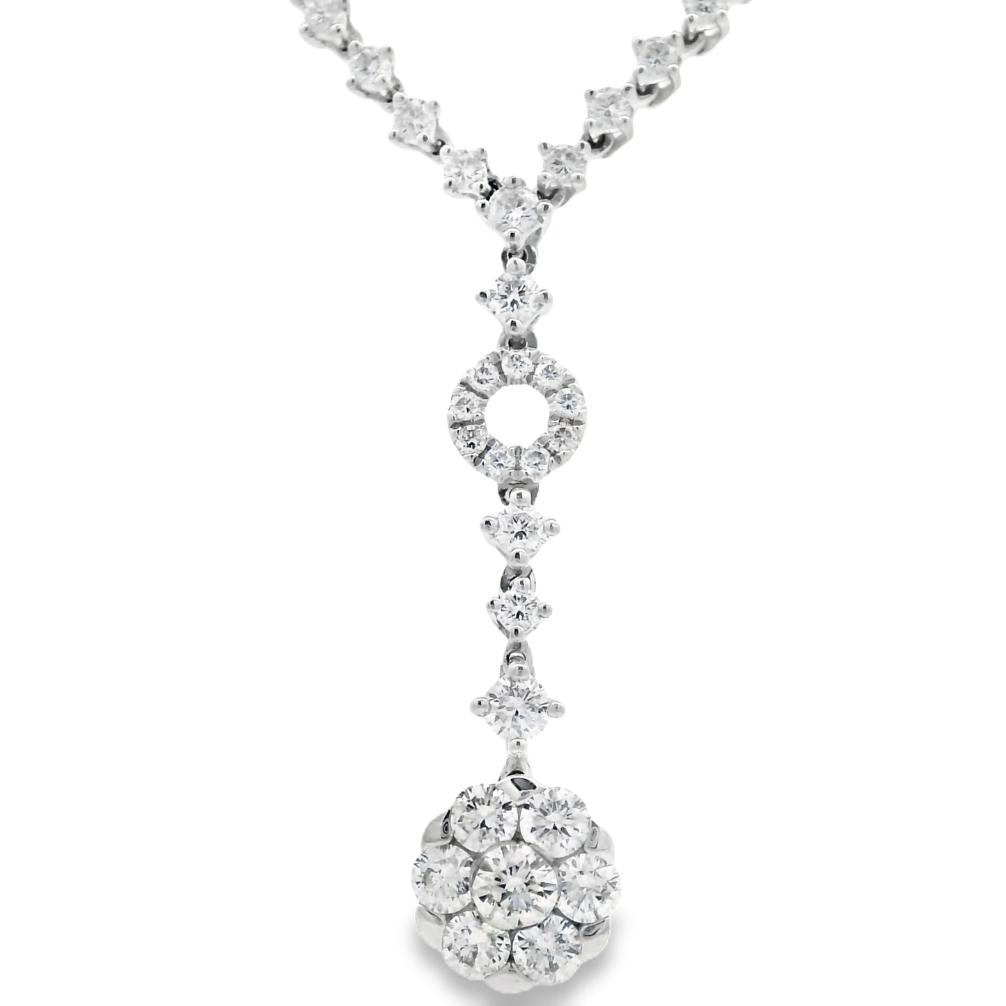 1.33ct Diamond Pendant in 14K White Gold