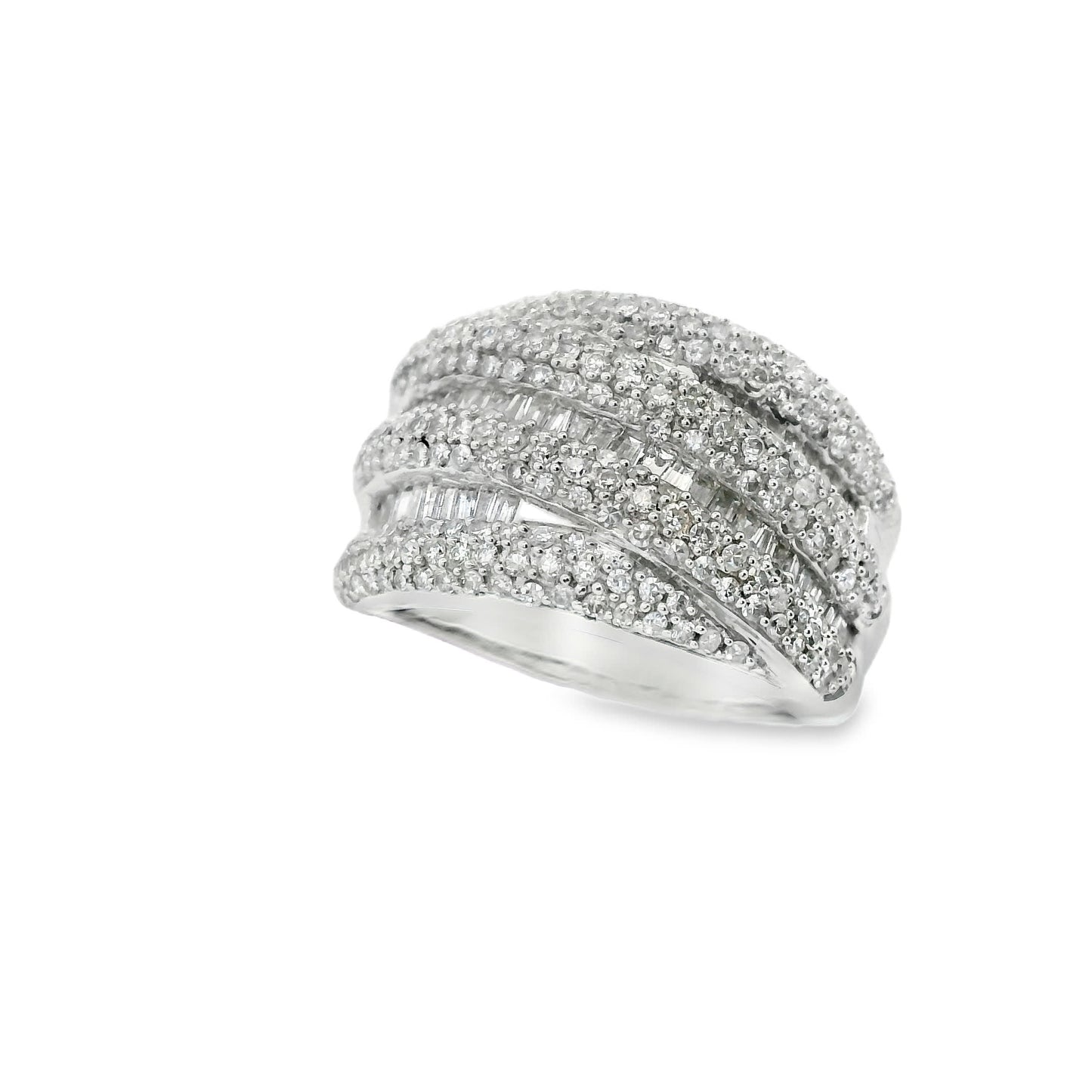 14K Natural Diamond-Encrusted Ring (1.45 Carat)