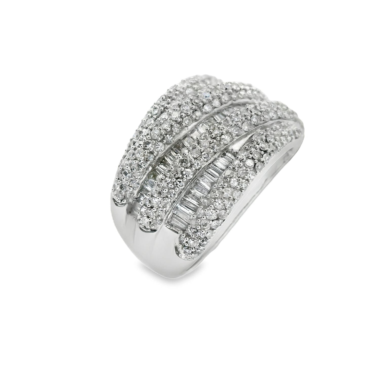 14K Natural Diamond-Encrusted Ring (1.45 Carat)