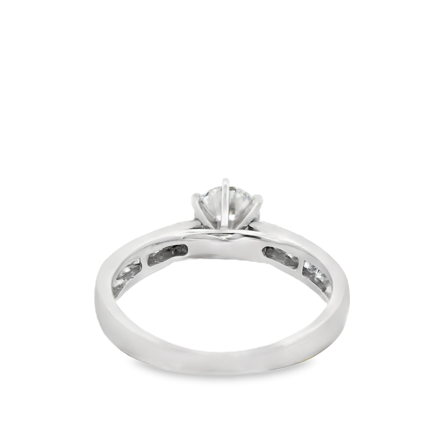 0.96ct Round-Cut Diamond Engagement Ring in 14K White Gold
