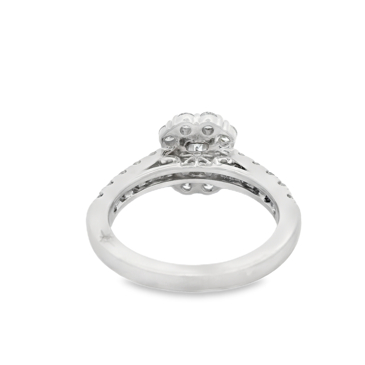 1.85ct Halo Emerald Engagement Ring in 18K Gold