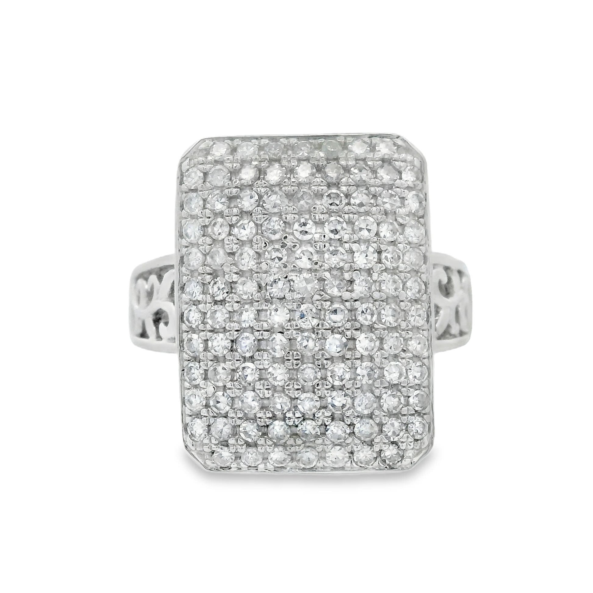 1.00 Carat Round Diamonds in 14K White Gold Wedding Anniversary Ring