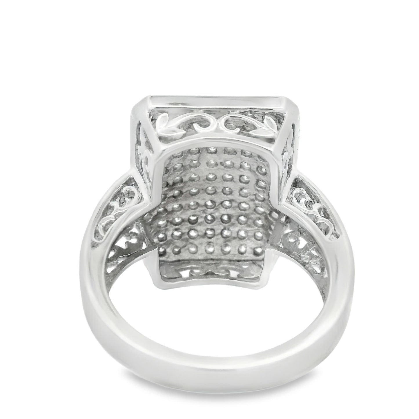 1.00 Carat Round Diamonds in 14K White Gold Wedding Anniversary Ring