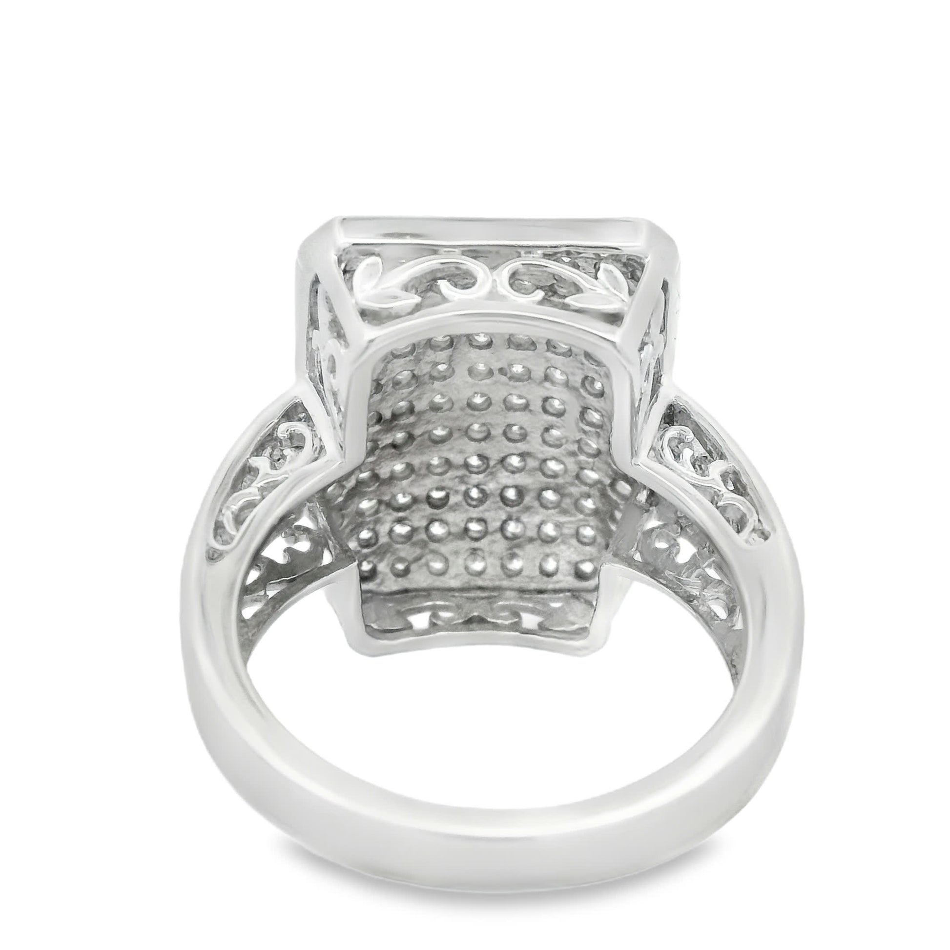 1.00 Carat Round Diamonds in 14K White Gold Wedding Anniversary Ring