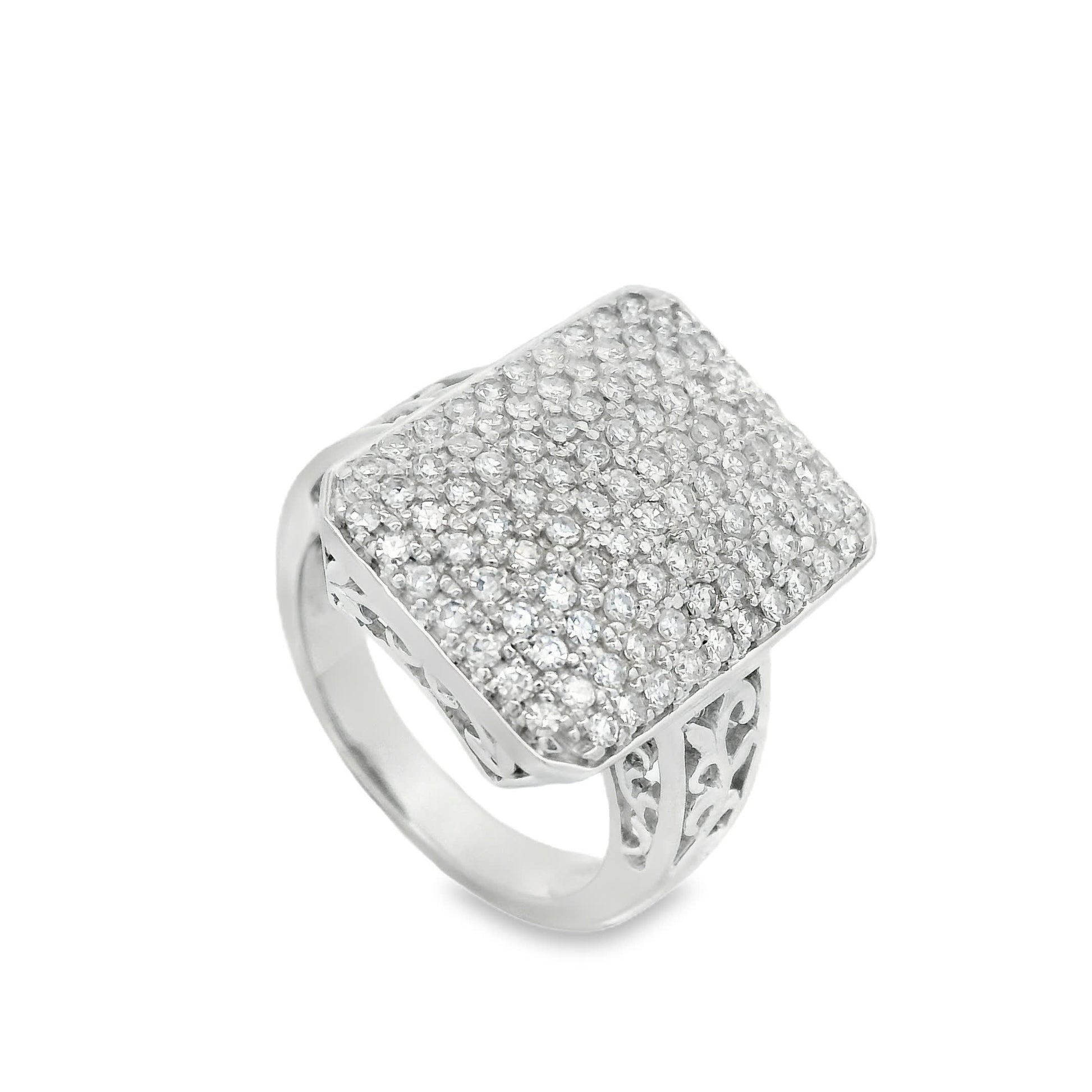 1.00 Carat Round Diamonds in 14K White Gold Wedding Anniversary Ring