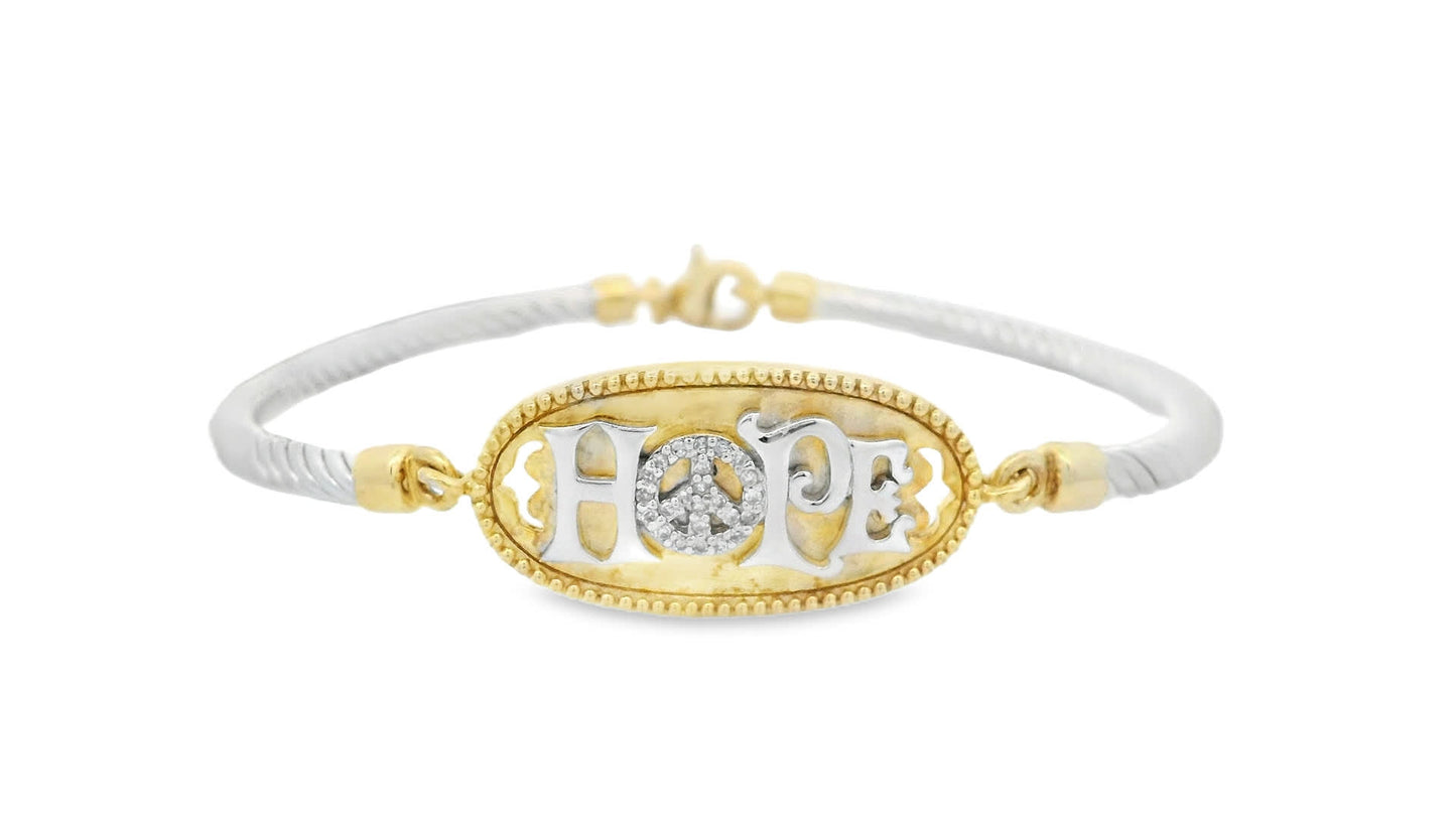 Hope Bracelet in 925+18K Yellow Gold (0.09 Carat)