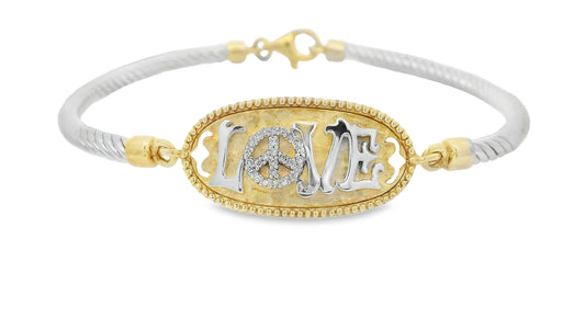 Love bracelet in 925+18K Yellow Gold (0.11 Carat)