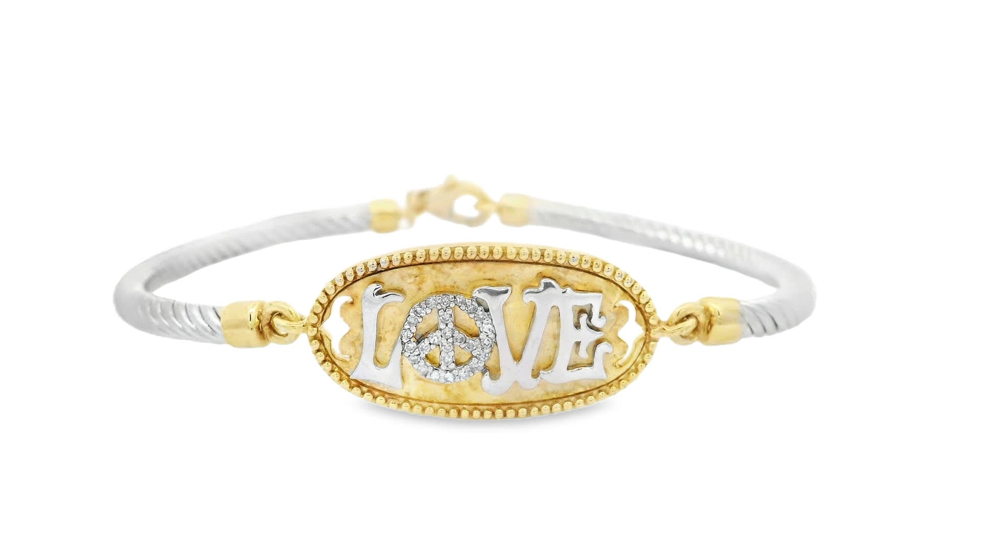 Love bracelet in 925+18K Yellow Gold (0.11 Carat)
