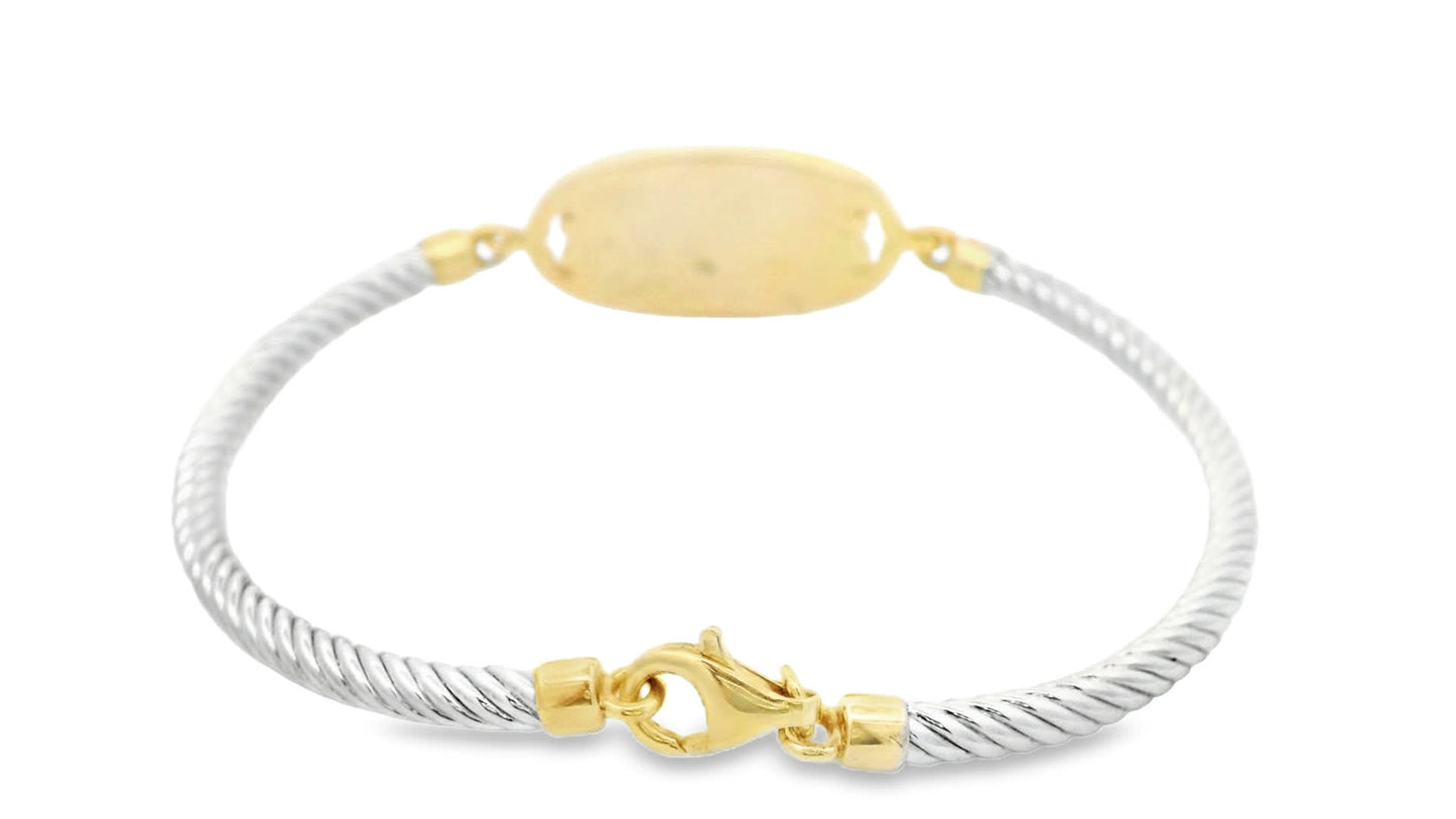 Love bracelet in 925+18K Yellow Gold (0.11 Carat)