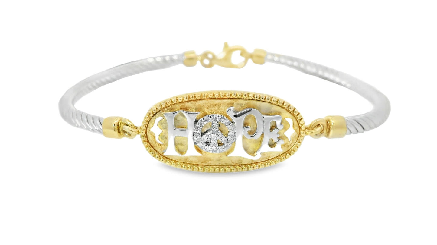Hope Bracelet in 925+18K Yellow Gold (0.09 Carat)