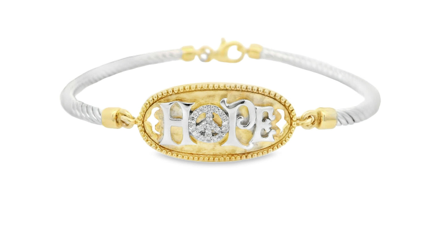Hope Bracelet in 925+18K Yellow Gold (0.09 Carat)