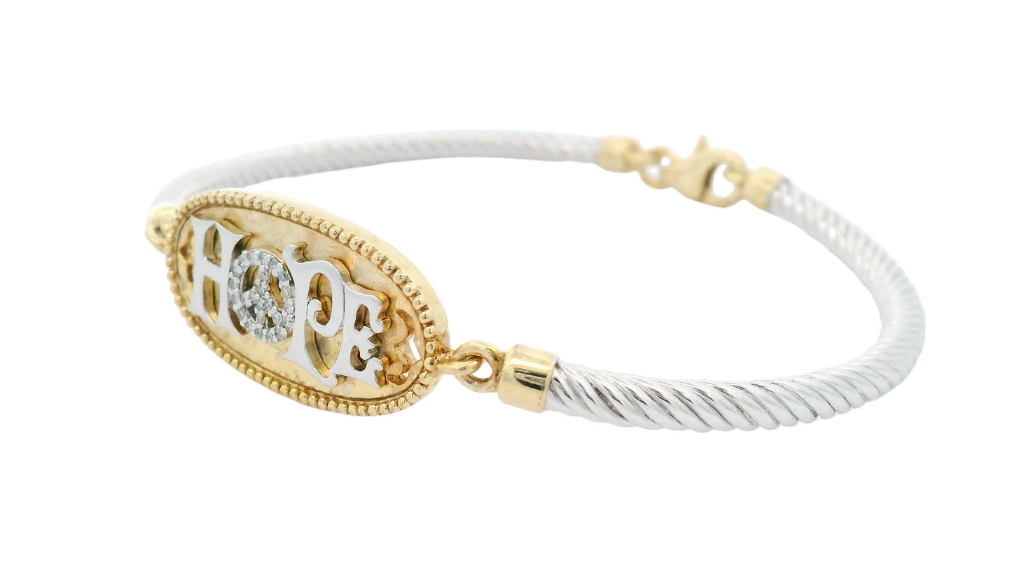 Hope Bracelet in 925+18K Yellow Gold (0.09 Carat)