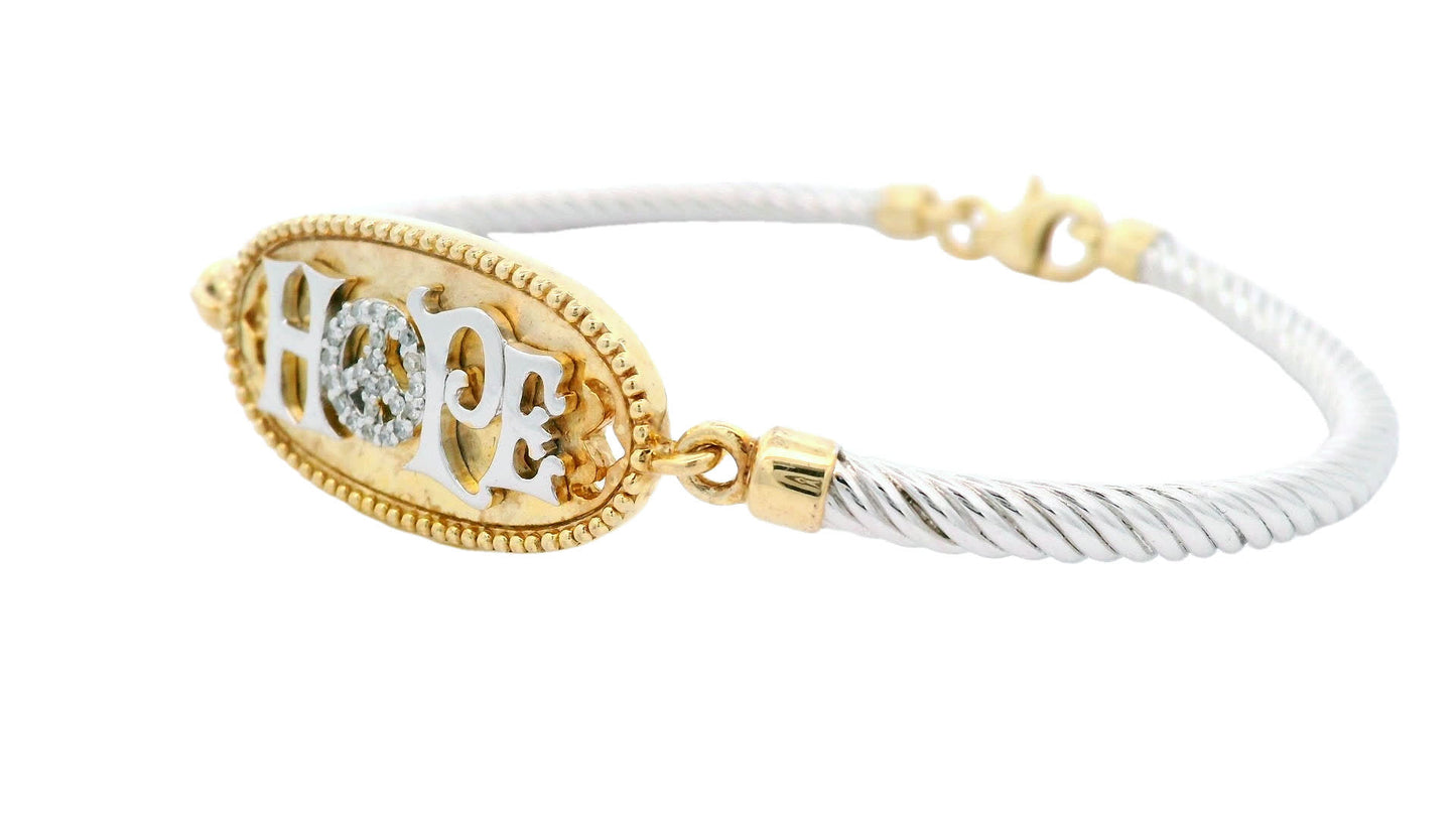 Hope Bracelet in 925+18K Yellow Gold (0.09 Carat)